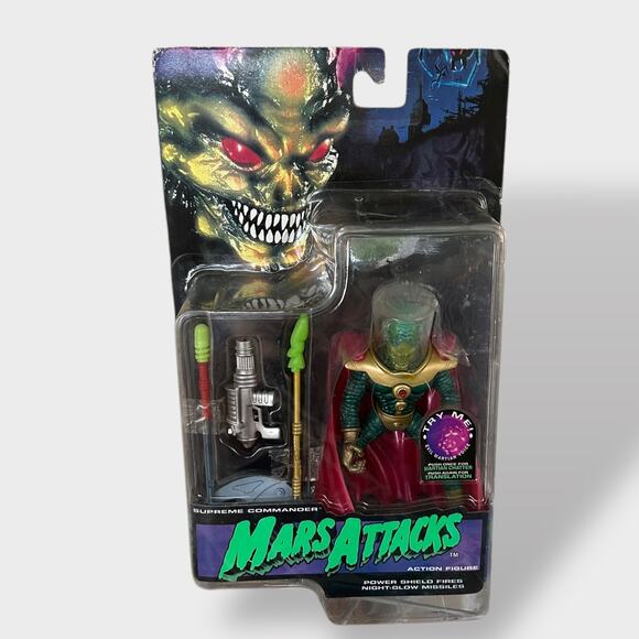 1990s Mars Attacks Supreme Commander Action Figure- Vintage – Topps – New in Box - Picture 2 of 7
